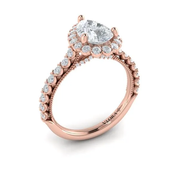 Timeless Pear Halo Engagement Ring James & Williams Jewelers Berwyn, IL