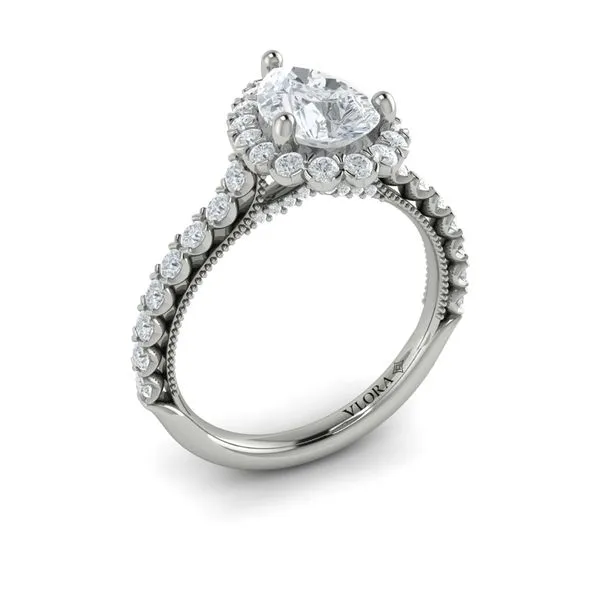 Timeless Pear Halo Engagement Ring James & Williams Jewelers Berwyn, IL