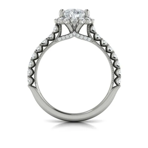 Timeless Pear Halo Engagement Ring Image 3 James & Williams Jewelers Berwyn, IL