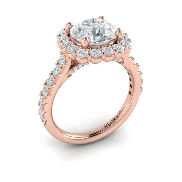 Bloom Halo Round Engagement Ring James & Williams Jewelers Berwyn, IL