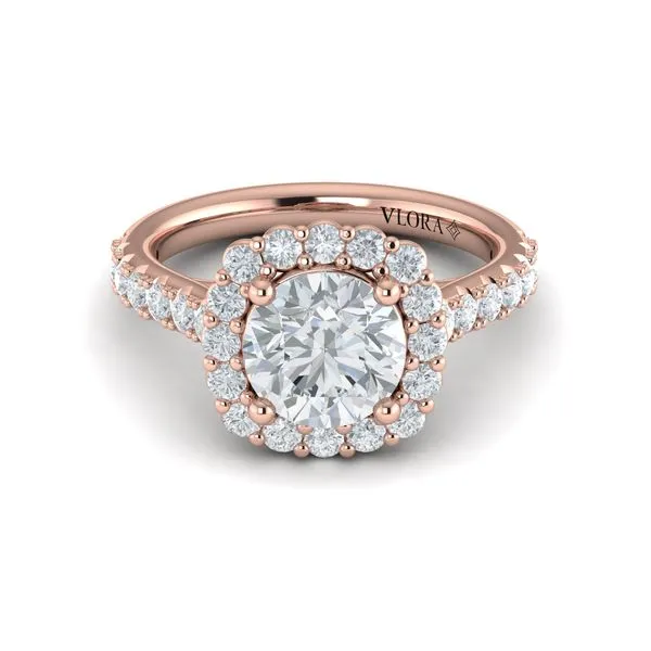 Bloom Halo Round Engagement Ring Image 2 James & Williams Jewelers Berwyn, IL