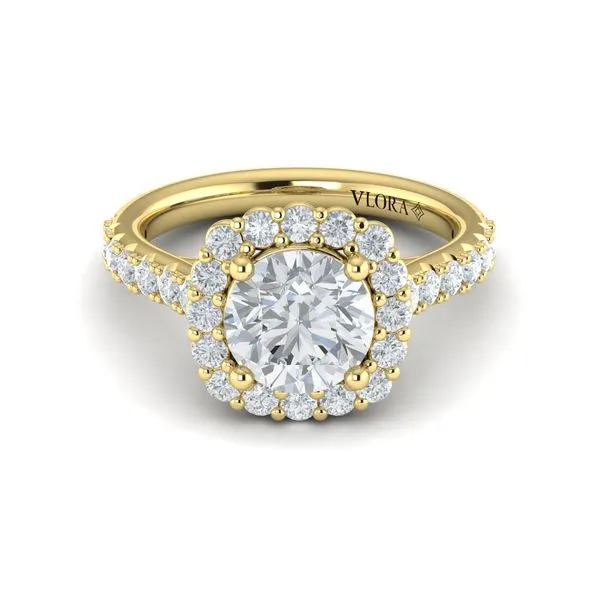 Bloom Halo Round Engagement Ring Image 2 James & Williams Jewelers Berwyn, IL
