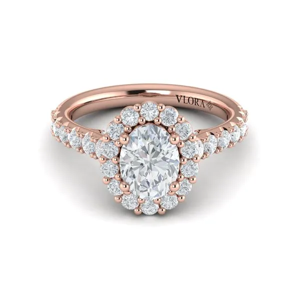 Bloom Halo Oval Engagement Ring Image 2 James & Williams Jewelers Berwyn, IL