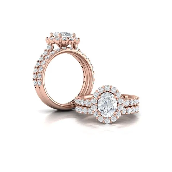 Bloom Halo Oval Engagement Ring Image 4 James & Williams Jewelers Berwyn, IL