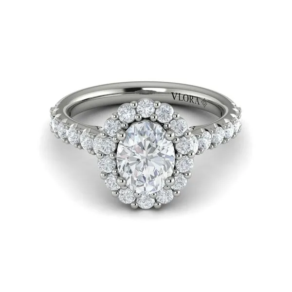 Bloom Halo Oval Engagement Ring Image 2 James & Williams Jewelers Berwyn, IL