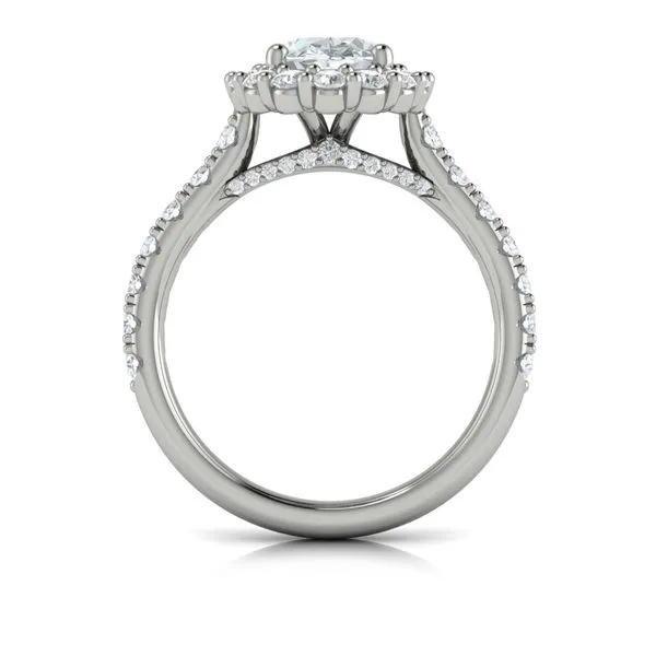 Bloom Halo Oval Engagement Ring Image 3 Mitchell's Jewelry Norman, OK