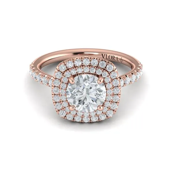 Delicate Double Halo Engagement Ring Image 2 James & Williams Jewelers Berwyn, IL