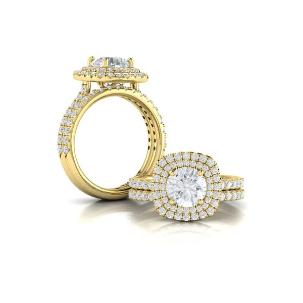 Delicate Double Halo Engagement Ring Image 4 Mitchell's Jewelry Norman, OK