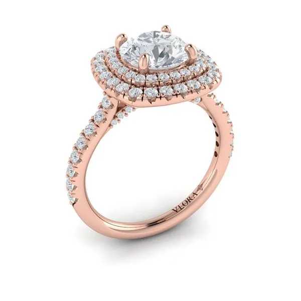 Delicate Double Halo Engagement Ring James & Williams Jewelers Berwyn, IL