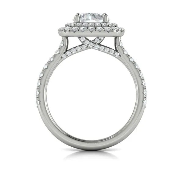 Delicate Double Halo Engagement Ring Image 3 James & Williams Jewelers Berwyn, IL