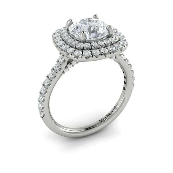 Delicate Double Halo Engagement Ring James & Williams Jewelers Berwyn, IL