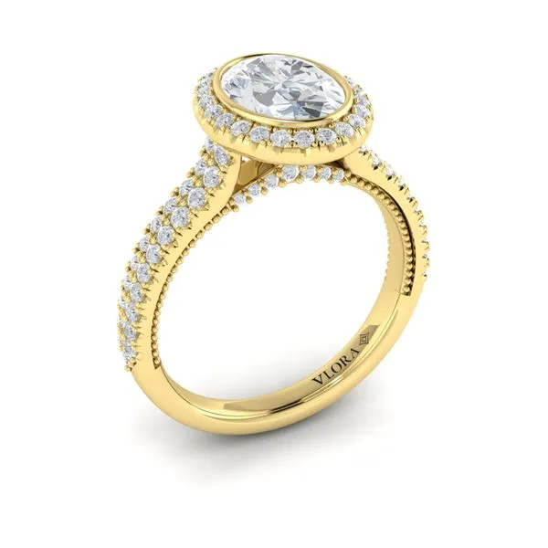 Regal Halo Oval Engagement Ring James & Williams Jewelers Berwyn, IL