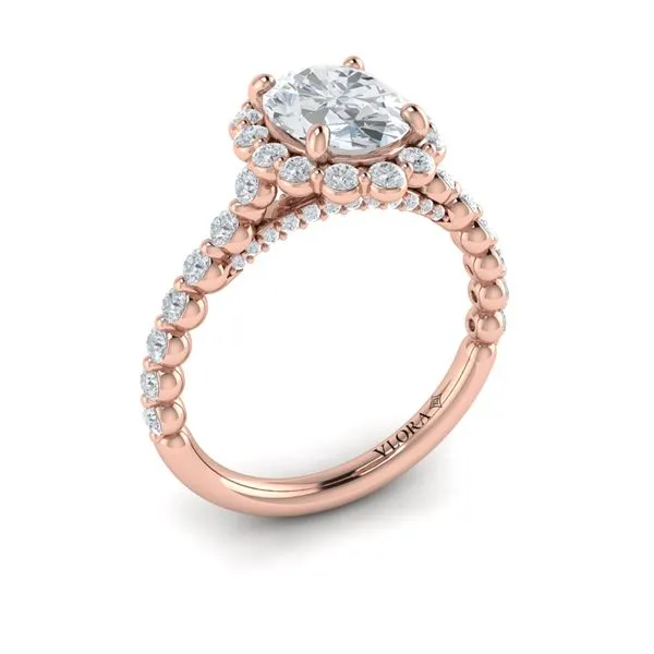 Floating Halo Oval Engagement Ring James & Williams Jewelers Berwyn, IL