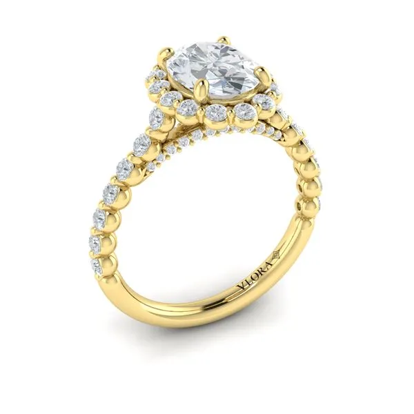 Floating Halo Oval Engagement Ring James & Williams Jewelers Berwyn, IL