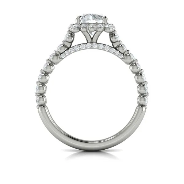 Floating Halo Round Engagement Ring Image 3 James & Williams Jewelers Berwyn, IL