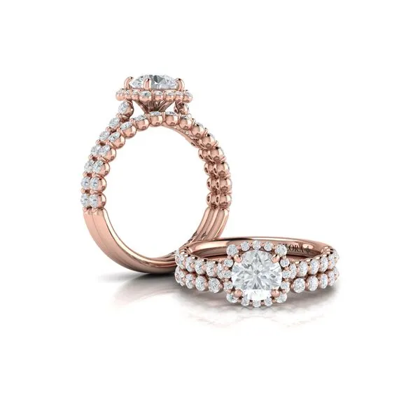 Floating Halo Round Engagement Ring Image 4 James & Williams Jewelers Berwyn, IL