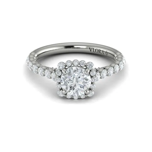 Floating Halo Round Engagement Ring Image 2 James & Williams Jewelers Berwyn, IL