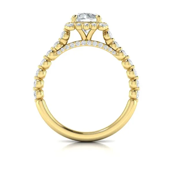 Floating Halo Round Engagement Ring Image 3 James & Williams Jewelers Berwyn, IL