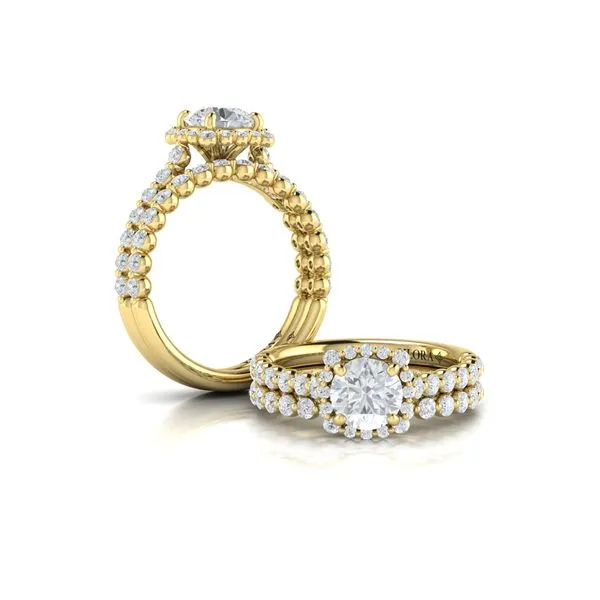 Floating Halo Round Engagement Ring Image 4 James & Williams Jewelers Berwyn, IL