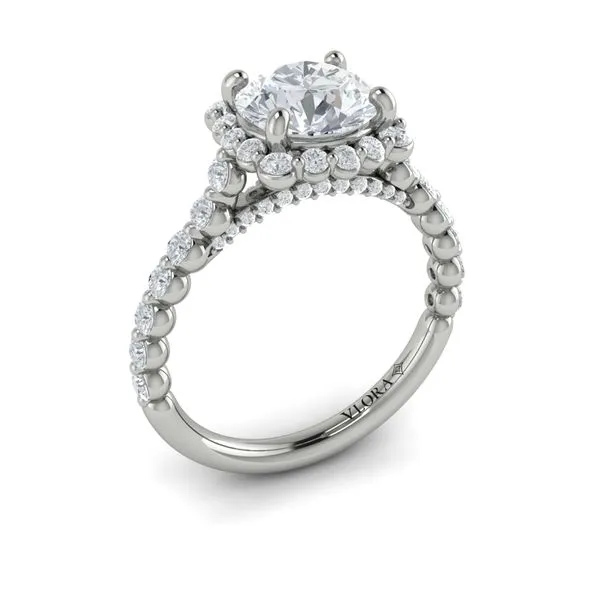 Floating Halo Round Engagement Ring James & Williams Jewelers Berwyn, IL