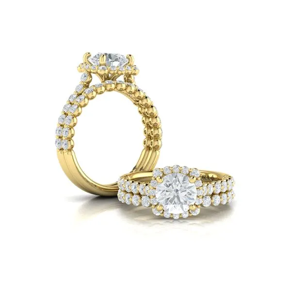 Floating Halo Round Engagement Ring Image 4 James & Williams Jewelers Berwyn, IL