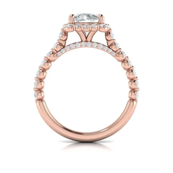 Floating Halo Round Engagement Ring Image 3 James & Williams Jewelers Berwyn, IL