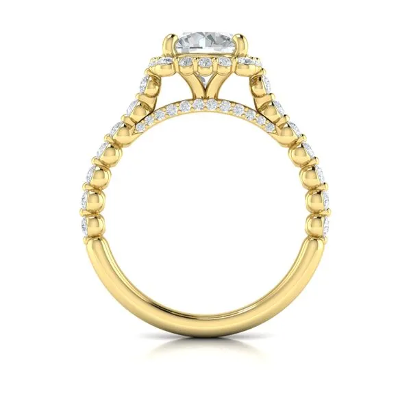 Floating Halo Round Engagement Ring Image 3 James & Williams Jewelers Berwyn, IL