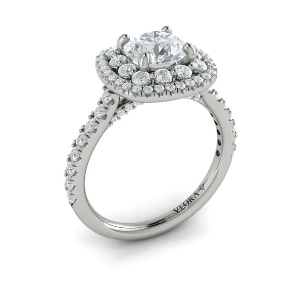 Double Euro Halo Round Engagement Ring James & Williams Jewelers Berwyn, IL