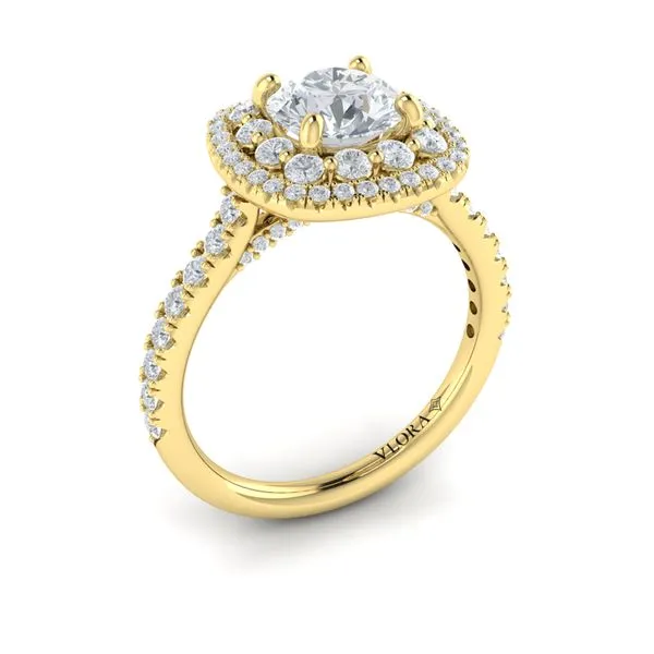 Double Euro Halo Round Engagement Ring James & Williams Jewelers Berwyn, IL