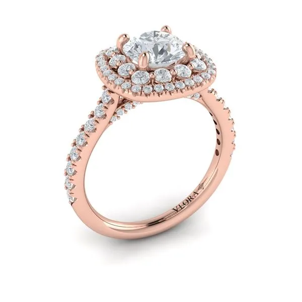 Double Euro Halo Round Engagement Ring James & Williams Jewelers Berwyn, IL