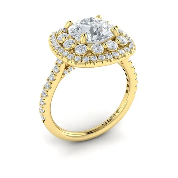 Double Euro Halo Round Engagement Ring James & Williams Jewelers Berwyn, IL