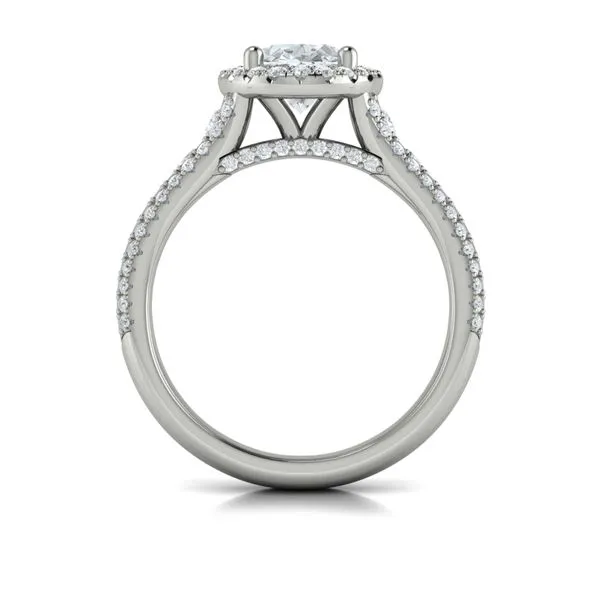 Opulent Oval Halo Engagement Ring Image 3 James & Williams Jewelers Berwyn, IL