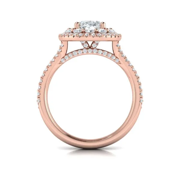 Grand Double Halo Oval Engagement Ring Image 3 James & Williams Jewelers Berwyn, IL