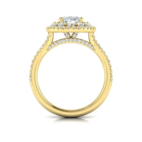 Grand Double Halo Oval Engagement Ring Image 3 James & Williams Jewelers Berwyn, IL