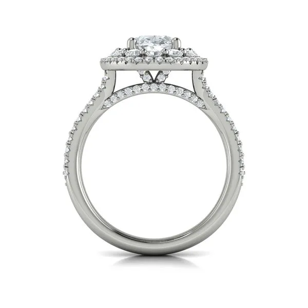 Grand Double Halo Oval Engagement Ring Image 3 James & Williams Jewelers Berwyn, IL