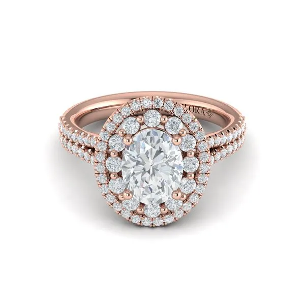 Grand Double Halo Oval Engagement Ring Image 2 James & Williams Jewelers Berwyn, IL