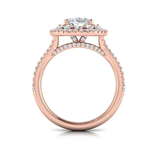 Grand Double Halo Oval Engagement Ring Image 3 James & Williams Jewelers Berwyn, IL