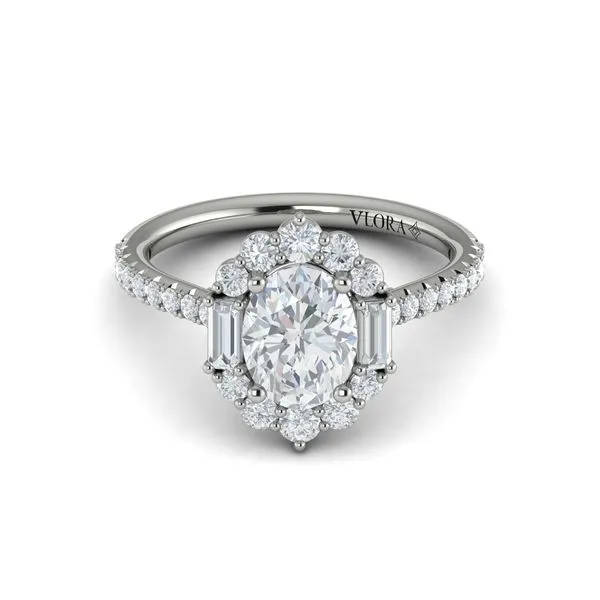 Harmony Halo Oval Engagement Ring Image 2 James & Williams Jewelers Berwyn, IL