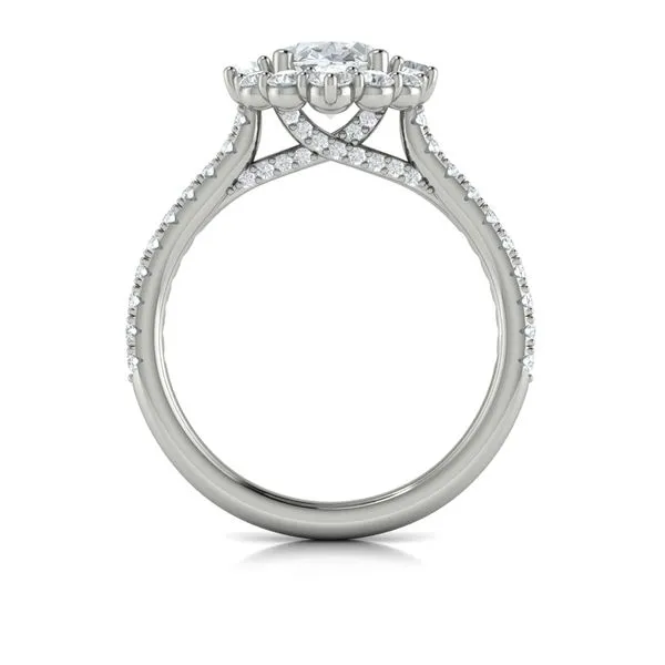 Harmony Halo Oval Engagement Ring Image 3 James & Williams Jewelers Berwyn, IL