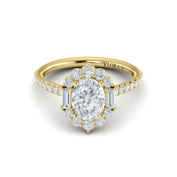 Harmony Halo Oval Engagement Ring Image 2 James & Williams Jewelers Berwyn, IL