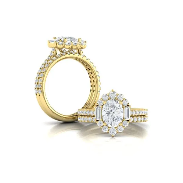 Harmony Halo Oval Engagement Ring Image 4 James & Williams Jewelers Berwyn, IL