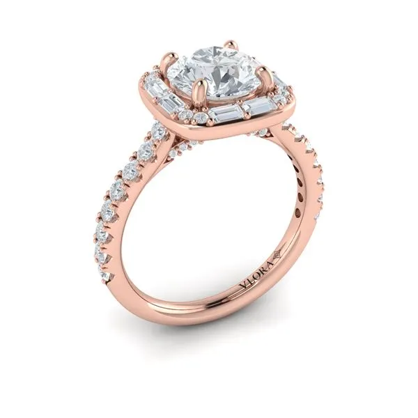 Intricate Halo Engagement Ring James & Williams Jewelers Berwyn, IL
