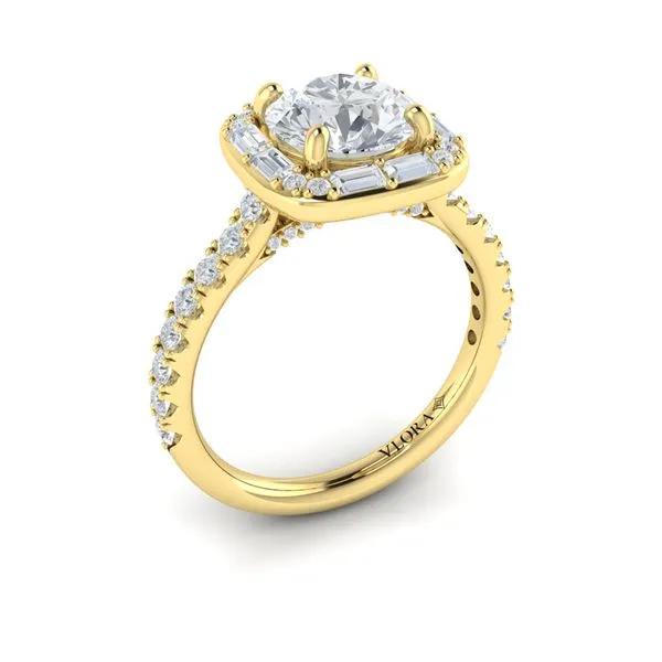 Intricate Halo Engagement Ring James & Williams Jewelers Berwyn, IL
