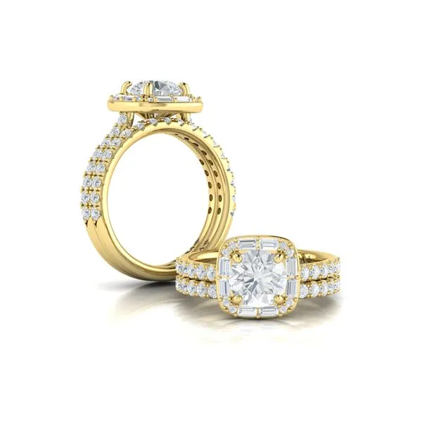 Intricate Halo Engagement Ring Image 4 James & Williams Jewelers Berwyn, IL