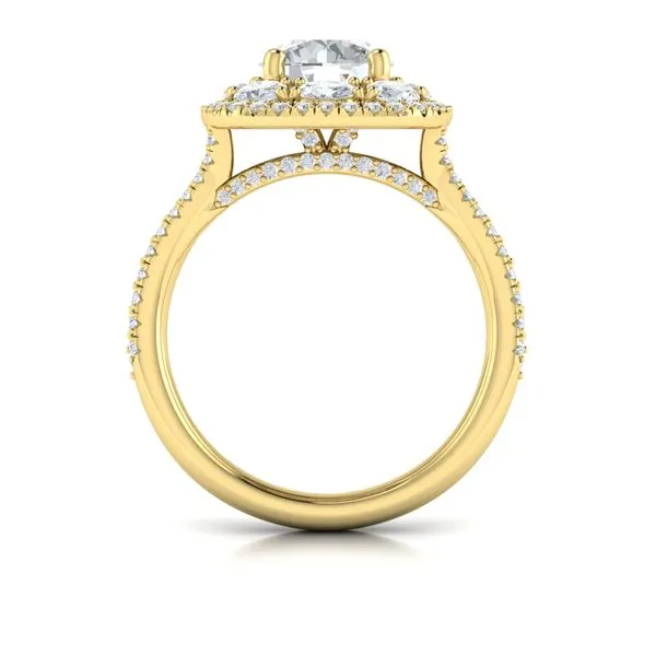 Exquisite Double Halo Round Engagement Ring Image 3 James & Williams Jewelers Berwyn, IL