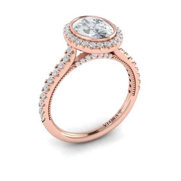 Regal Halo Oval Engagement Ring James & Williams Jewelers Berwyn, IL