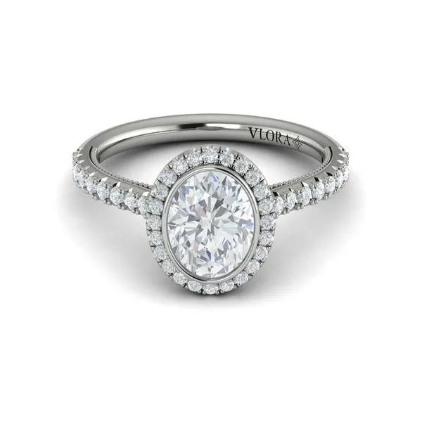 Regal Halo Oval Engagement Ring Image 2 James & Williams Jewelers Berwyn, IL