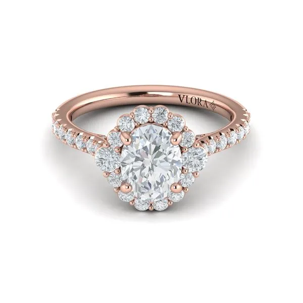 Horizon Halo Oval Engagement Ring Image 2 James & Williams Jewelers Berwyn, IL