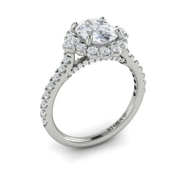 Horizon Halo Oval Engagement Ring James & Williams Jewelers Berwyn, IL