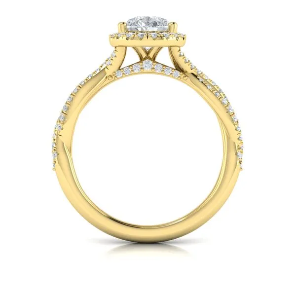 Entwined Pear Halo Engagement Ring Image 3 Mitchell's Jewelry Norman, OK